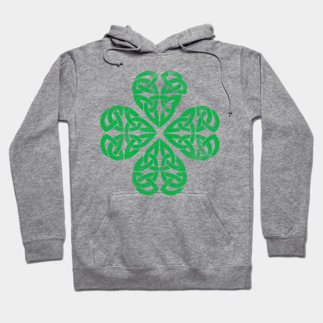 Traditional Celtic Shamrock Hoodie by Vector Deluxe